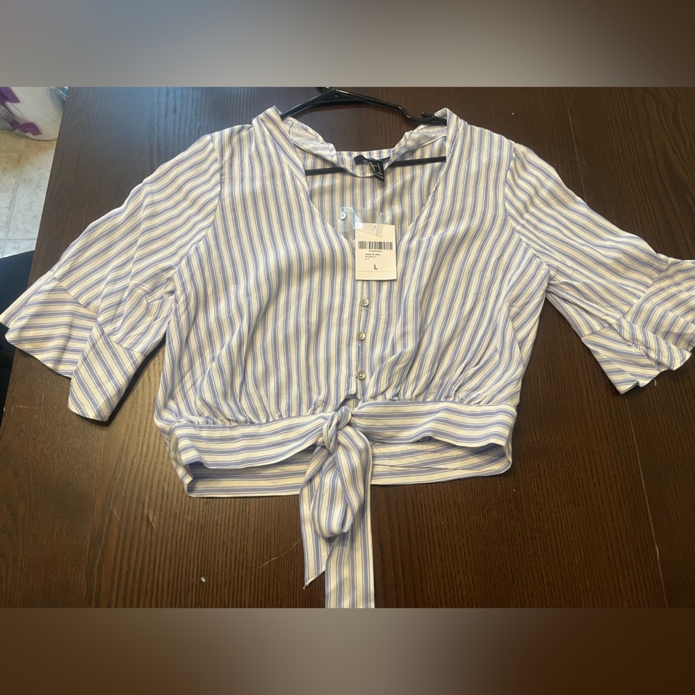 Vertical Striped Tie Top - Picture 8 of 8